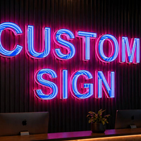 Lettres en acrylique personnalisées avec éclairage LED pour entreprises, lettres en acier inoxydable 3D rétroéclairées, logo avec éclairage halo