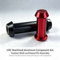 Eixo Cilíndrico de Aço Inoxidável/Alumínio com Flanges de Dupla Conicidade, Usinagem CNC Personalizada de Fábrica e Eletroerosão a Fio, Peças ISO9001