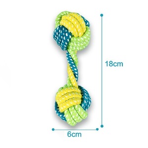 Yeni Evcil Hayvan Oyuncağı Toptan Özelleştirme İnteraktif Dambıl Şeklinde Halat Top Köpek Diş Kaşıyıcı Oyuncak Evcil Hayvan Çiğneme Oyuncağı - Product Image 6