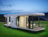 Maison conteneur de luxe en forme de capsule spatiale, directement de l'usine, avec salle de bain, chambre et système de contrôle intelligent