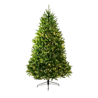 Vente en gros d'usine, arbre de Noël artificiel extérieur de grande taille en PVC/PE moderne, personnalisé, de haute qualité, avec lumières LED