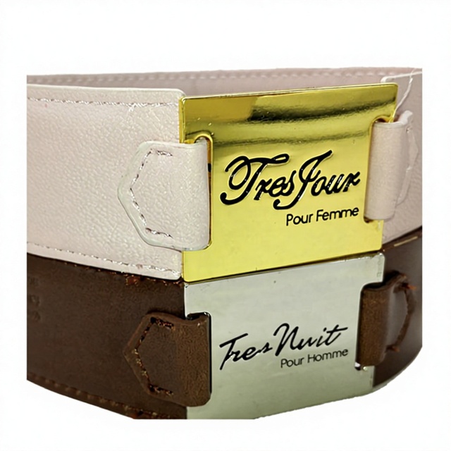 Custom Zinc Alloy Metal Label Plate High Durability Brand Logo Tag for Clothing Bags Cosmetic Boxes