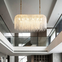 Lustre moderne suspendu pour salon, en cristal de bonne qualité, taille et forme personnalisées, luminaire de plafond