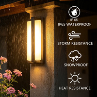   Lámpara de Pared Exterior LED Inteligente APP 5CCT de 12 Pulgadas, IP65, Certificación ETL, Aluminio, para Porche, Patio