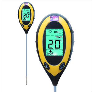 เครื่องวัดค่า PH และอุณหภูมิและความชื้นในดินหน้าจอ LCD ดิจิตอลแบบ4 in 1มีความแม่นยำสูงสำหรับพืชสวนและเบี้ย - Product Image 1