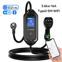Prix usine 5M WIFI IEC 62196-2 adaptateur prise AC nouveau chargeur EV Portable usage domestique 16A 1phase Type2 prise de câble de charge