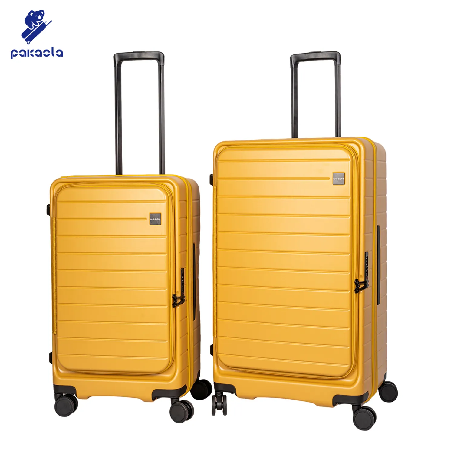 Nouvel arrivage de valises de voyage PC avec poches latérales 25 29 pouces à ouverture latérale Trolley