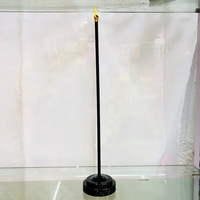 Vente en gros drapeau de bureau de base en plastique noir mât de drapeau de table de base de drapeau monotrou