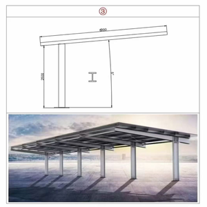 Structure de montage de panneaux solaires avec garantie de 12 ans, support solaire photovoltaïque anodisé pour <span class=keywords><strong>parking</strong></span> au sol - Product Image 6
