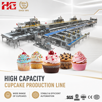 Ligne de cuisson automatique de cupcakes pour enfants HG avec machine de dépose et moule de forme personnalisée pour boulangerie