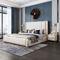 Hot Sale Mode Beauty Hotel Home Großhandel ODM Schlafzimmer Queen-Size-Leder moderne Luxus-Betten mit Lagerung
