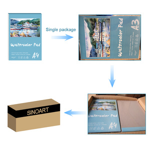 SINOART EN <span class=keywords><strong>STOCK</strong></span> almohadilla de acuarela 300g almohadilla MOQ bajo almohadilla de papel de acuarela A4 para papel de dibujo cuaderno de bocetos de acuarela - Product Image 5