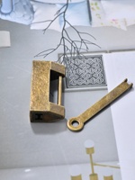 Mini cadenas vintage chinois antique effet vieilli en alliage de zinc avec clés assorties pour chambre, hôtel, école, appartement