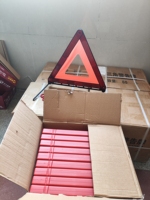 Triangle de signalisation routière pliable réfléchissant pour panne de voiture, haute visibilité rouge avec étui de rangement pour la sécurité du véhicule