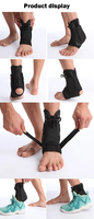 Attelle de cheville et de pied réglable à lacets pour le sport, soulagement de la douleur due aux entorses et aux fractures, avec protection complète