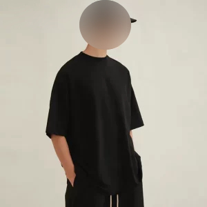 T-shirt en coton 100% à imprimé caoutchouc style minimaliste tons terreux, 220-260 GSM, coupe oversize, col rond, streetwear moderne, prêt à être expédié - Product Image 4