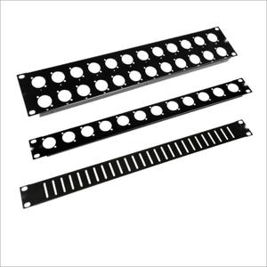 Conector Speakon Piezas de metal Hardware de ajuste de sonido negro con accesorios FlightCase Adam Hall 19 "Paneles planos de acero medio - Product Image 1