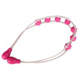 Masajeador de rodillo manual de 360 grados para cuello, garganta y cuerpo, para hombres y mujeres, con 2 asas - Product Image 1