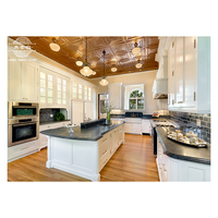 Armoires de cuisine îlot ensembles complets bois massif européen de luxe armoire laquée blanche toute la maison usine de meubles sur mesure