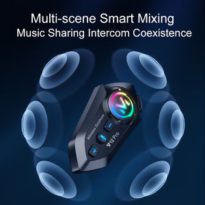 Y12 PRO <strong>2</strong> riders Talking 500M Helmet Intercomunicador <strong>with</strong> Music Share and Audio Mixing Dual-Core Motor Interphone Earphone - Product Image 3