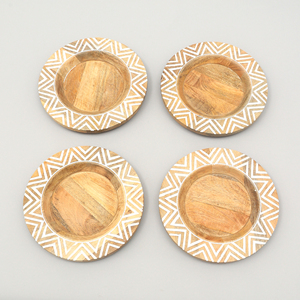 Sottopiatto in Legno da 13 Pollici con Design Geometrico per Decorazione Tavola - Product Image 4