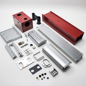 Kit d'assemblage de supports en tôle estampée de précision, revêtement poudré orange, sur mesure, pour l'industrie, OEM, vente en gros en usine - Product Image 4