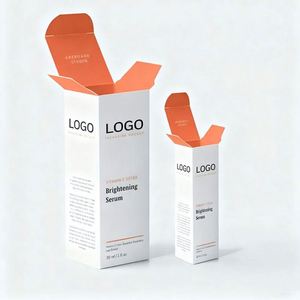 Boîte cosmétique réutilisable écologique en carton blanc personnalisé avec paillettes dorées, directement du fabricant, pour nettoyant visage - Product Image 1