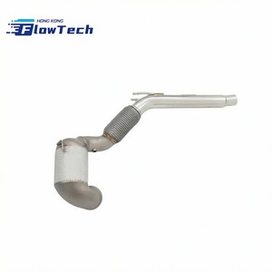 Downpipe en acier inoxydable T304 à haut débit avec bouclier thermique pour VW Golf MK7/MK8 GTI 2.0T – Échappement performance à fixation directe - Product Image 6