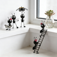Adornos para el Hogar, Figuras Decorativas, Figura de Hormiga de Metal para Decoración del Hogar, Decoración de Estudio, Adorno de Animales