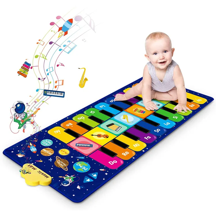 Baby Speelkleed 8 Instrument Kid Play Tapijt Tapijt Ouder-kind Interactie Speelgoed Voor Kinderen Dubbele Rij Key Piano muziek Mat