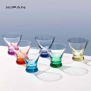 Copas de cóctel de cristal de 8 oz, diseño fruncido, base pesada, copas de martini sin tallo, elegantes y resistentes, transparentes, para bodas, fiestas en casa - Product Image 5