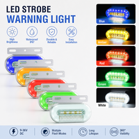 Nouvelle lampe latérale ovale pour camion ENSAITE, étanche, d'avertissement d'urgence, bicolore blanc/jaune, 12V 24V LED DH-068