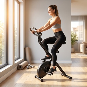 Vélo d'<span class=keywords><strong>exercice</strong></span> à résistance magnétique, vélo d'appartement pliable à 8 niveaux réglables avec écran LCD pour entraînement <span class=keywords><strong>cardio</strong></span> à domicile - Product Image 6