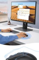 Ratón Inalámbrico Ergonómico UGREEN 2.4G, Ratón Silencioso para Ordenador con Receptor USB, 4000 DPI, Ratón Inalámbrico (BT5.0 y 3.0), 4 Ajustes