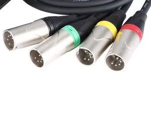 XLR kabel Extender jaringan 4 saluran Rj45 ke Pria & Wanita konektor Audio kabel Splitter Pin Plug Xlr DMX kabel ular - Product Image 4