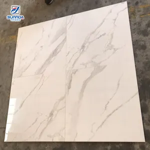 Carreaux de sol en porcelaine polis, 600x600, en marbre blanc, carsara, porcelaine pour maison, offre spéciale de chine