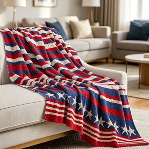 American Independence Day Flannel Blanket Throw Blanket Nap Blanket Breathable Skin Friendly for Winter Warmth Custom Print - Product Image 4