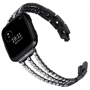 Bracelet de poignet en diamant brillant pour fille pour <span class=keywords><strong>fitbit</strong></span> <span class=keywords><strong>Versa</strong></span> <span class=keywords><strong>3</strong></span> Bracelet de bijoux en métal tendance pour bracelet de montre Versa3 - Product Image 6