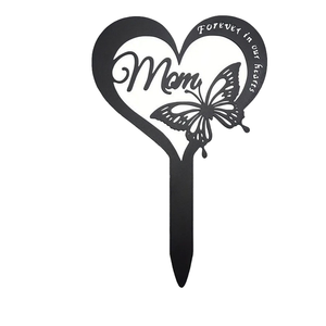 Ornement <span class=keywords><strong>de</strong></span> jardin extérieur en métal à insérer dans le sol, marqueur funéraire, décoration <span class=keywords><strong>de</strong></span> cimetière <span class=keywords><strong>de</strong></span> commémoration - Product Image 1