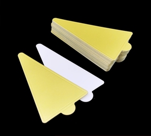 Bán buôn Chic bánh hiển thị căn cứ mini hình chữ nhật mini bánh bảng tam giác Mousse dưới Matt cho cupcakes bánh cơ sở cho các bên - Product Image 2