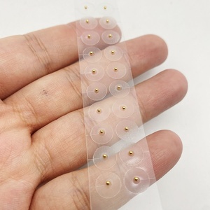 Semi auricolari in oro 24k a lunga durata con adesivo delicato sulla pelle, logo personalizzato, 20 pezzi, impermeabili, per agopuntura auricolare in oro 24k - Product Image 6