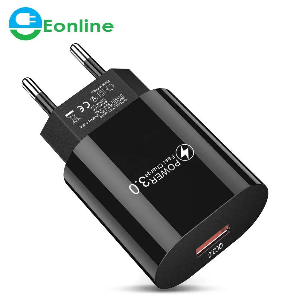 Ponsel Usb Charger Travel Charger USB Smart Tablet Pengisian Kepala untuk iPhone X XR QC 3.0 Single Port Cepat charger