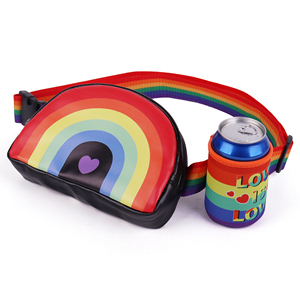 Rainbow Is Love Lgbtq Parade Accessories Pride Fanny Stripes Pack Belt Bag Hat <b>Can</b> Cooler Set Outfits - Product Image 2