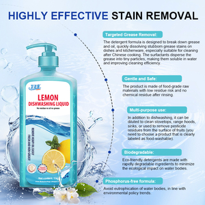 China Best Selling Weijieke Eco-Friendly Disposable Lemon Fragrance Dishwashing <strong>Liquid</strong> <strong>Detergent</strong> 15% Active Ingredient - Product Image 2