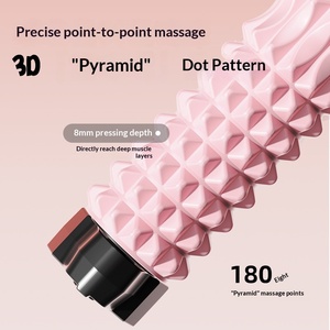 FDFIT Duvara Monte Edilebilir Vakumlu Fırça Başlıklı Köpük Rulo EVA Yoga Sütunu Yüksek Yoğunluklu Sırt Masaj Rulosu Derin Doku Kas Gevşemesi için - Product Image 2