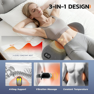 Almohada de Masaje para Espalda y Cuello Recargable 3 en 1 Phenitech - Masajeador de Cuello con Funciones de Calor y Tracción, Certificado CE - Product Image 5
