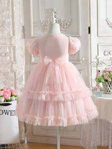Robe d'été pour filles MS 2024, tendance, Kuromi Princess, petite fille, manches courtes, en maille, motif de personnage pour enfants - Product Image 4