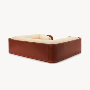 디자이너 명품 강아지 침대 소파, 매우 편안하고 부드러운 메모리폼 가죽, 모던한 직사각형 디자인, 관절 보호 기능 - Product Image 4