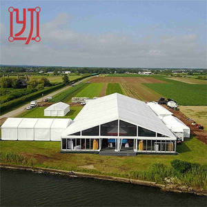 Grande tente de réception en aluminium et verre 20x50m avec mobilier de salle à manger pour 1000 invités – Idéale pour mariages et événements - Product Image 1