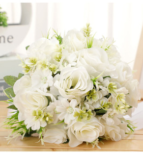 Wholesale Faux Silk Bulk Florals Artificial <b>Single</b> Real Touch <b>Flower</b> Wedding Bouquet for Decoration Wedding - Product Image 3